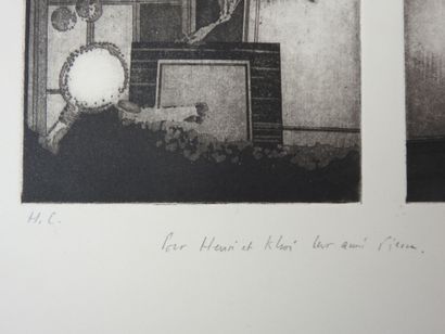 20th century school. Surrealist scenes. Engravings....