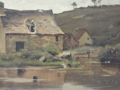 Daniel DUCHEMIN (1866-1930): Les lavandières....