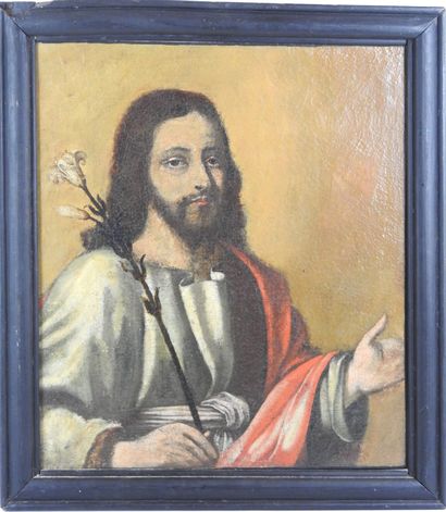19th century SCHOOL. Christ with a Lily....