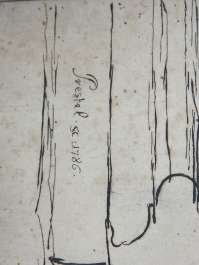 Johann Gottlieb PRESTEL (1739-1808). Homme...