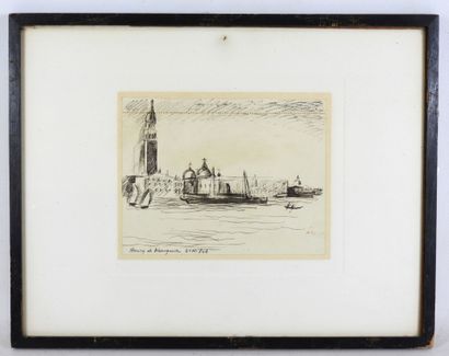 Henry DE WAROQUIER (1881-1970): View of Venice....