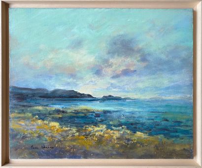 JEAN BREANT: Paysage de la Hague. Oil on...