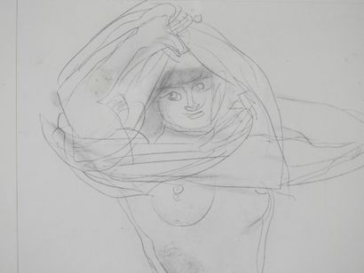 Auguste RODIN (1840-1917), after. Woman undressing....