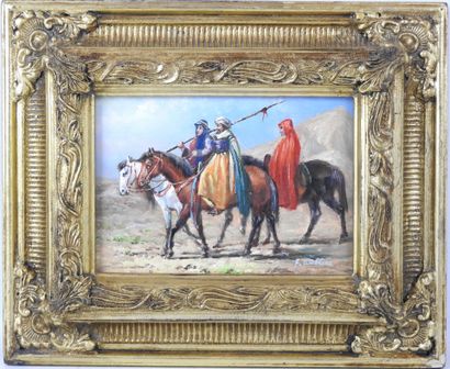 F. WATTERS (XIX-XXe) : Le retour de chasse...
