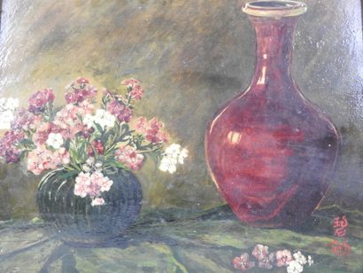 XXth CENTURY ASIAN SCHOOL: Still life with...
