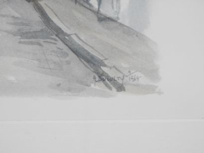 André DUCULTY (1912-1990). Narrow street...
