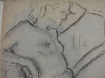 Roland CHANCO (1914-2017): Nu Dans Un Fauteuil....
