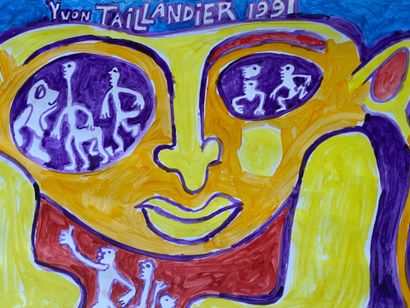 YVON TAILLANDIER (1926-2018) : Acrylic on...