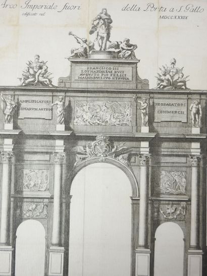 Ecole ITALIENNE du XVIII siècle. Arc impérial...