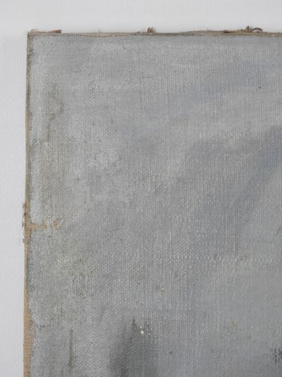 20th century school. Vervins. Oil on canvas....