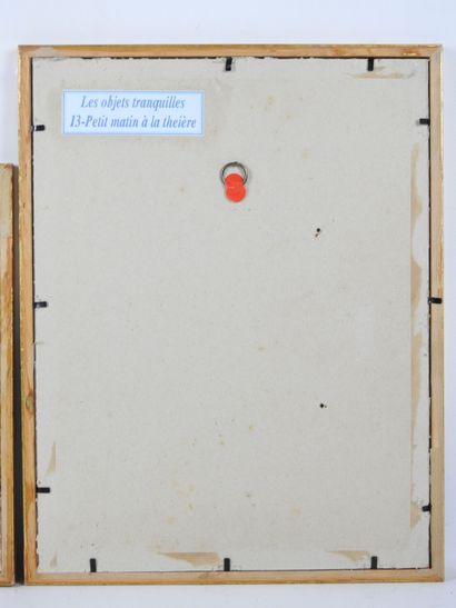 LES OBJETS TRANQUILLES. Ensemble de six collages/...
