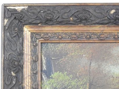 MANIERY (XXth). Wooded landscapes. Two oils...