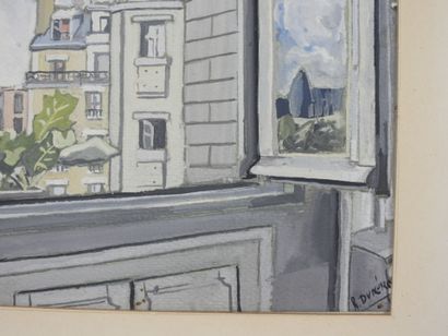 R. DUPERO (XXI) : Vue parisienne de la fenêtre....
