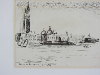 Henry DE WAROQUIER (1881-1970): View of Venice....