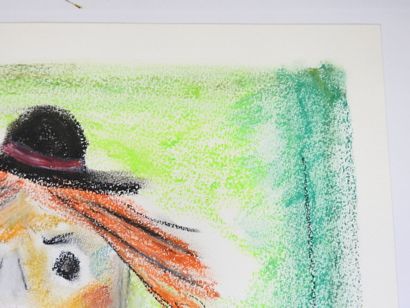Roland CHANCO (1914-2017): Clown à la Fleur....