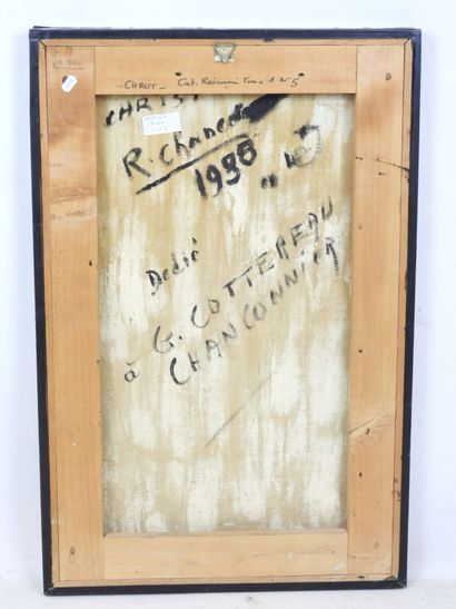 Roland CHANCO (1914-2017): Christ. Huile...