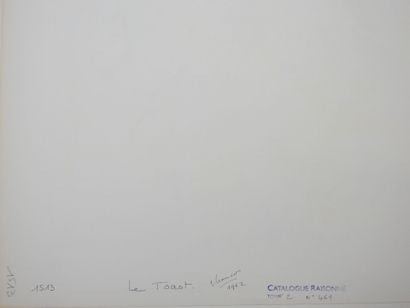 Roland CHANCO (1914-2017): Le Toast. Dessin...