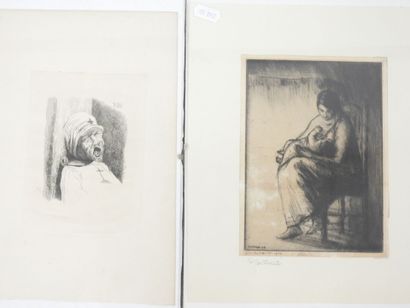 ELEVEN engravings after WATTEAU, FREDCH,...