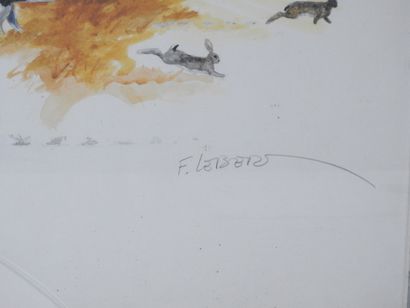 François LEBERT (1948), after. Hunting scene...