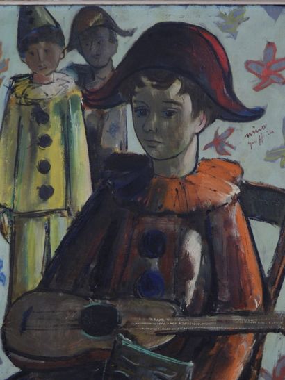Nino GUIFFIDO (XX) : Arlequins et pierrots....
