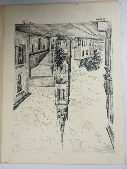 ALBUM comprenant environ 25 gravures, dessins...