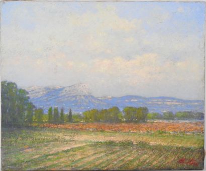 Jacques PARAGHAMIAN (1946). Mountain landscape....