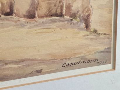 E.HARTMANN (20th).
Oropesa de Mar, Spanien.
Watercolor...