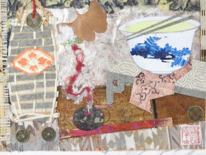 LES OBJETS TRANQUILLES. Ensemble de six collages/...