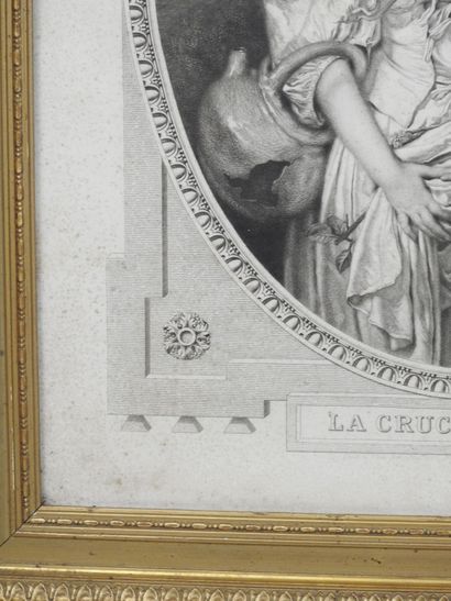 Jean-Baptiste GREUZE d'après. La cruche cassée....