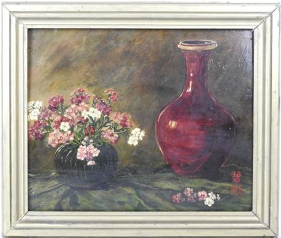 XXth CENTURY ASIAN SCHOOL: Still life with...