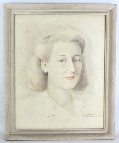 Newson SHEWITZ (XXe) : Portrait de jeune...
