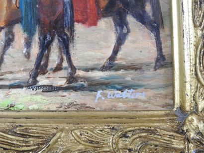 F. WATTERS (XIX-XXe) : Le retour de chasse...
