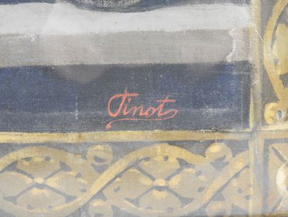 TINOT (19th). Still life with porcini mushrooms,...