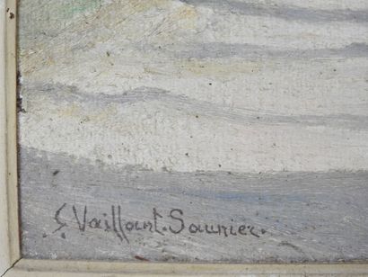 C. VAILLANT SAUNIER (XXe). Coucher de soleil...