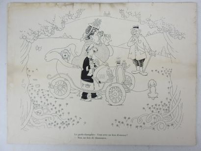ALBUM comprenant environ 25 gravures, dessins...