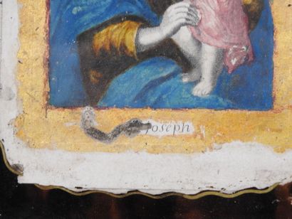 RELIGIOSA. Saint Joseph and Child. Engraving...