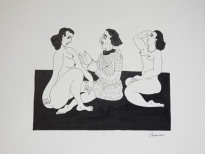Roland CHANCO (1914-2017): Personnages assis....