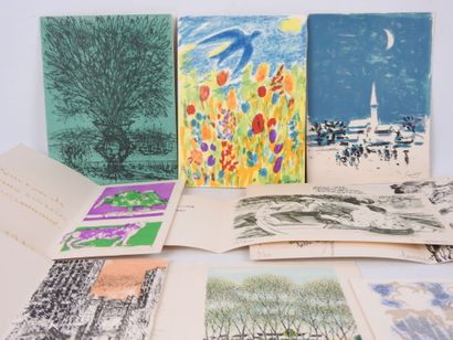 Set of LITHOGRAPHIES (small formats) and...