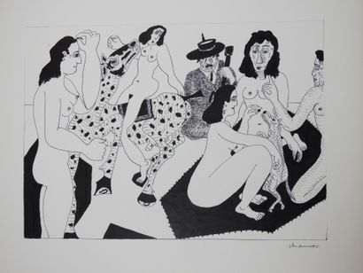 Roland CHANCO (1914-2017): Dressage. Dessin...