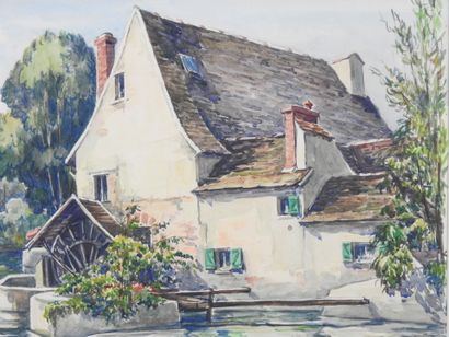 André DUCULTY (1912-1990). View of the mill....