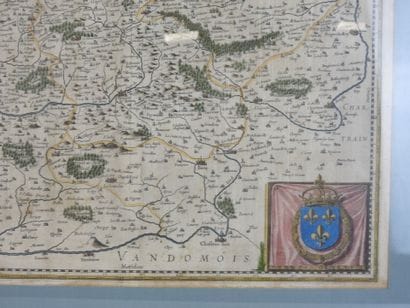 CARTE ANCIENNE du Comté du Perche, cartouches...