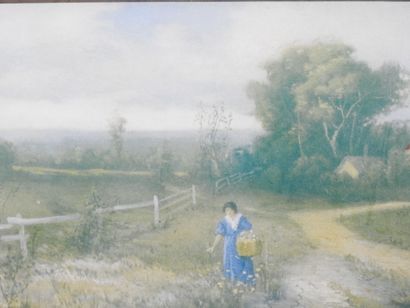 SCENE PASTORALE. Reproduction en couleur...