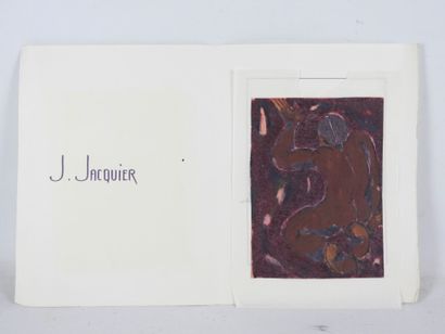 Jacqueline Jacquier (1930-2020) : Nu. Acrylique...
