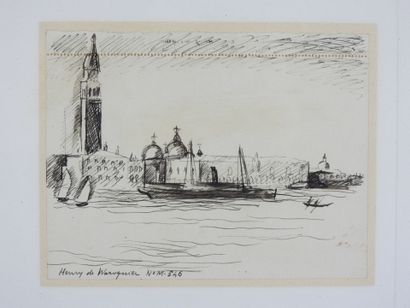 Henry DE WAROQUIER (1881-1970): View of Venice....