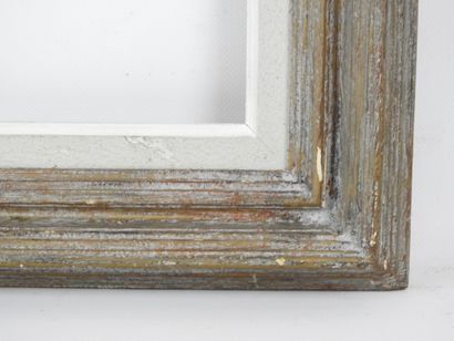 BARE FRAME in patinated wood. 59 x 52 - 34...