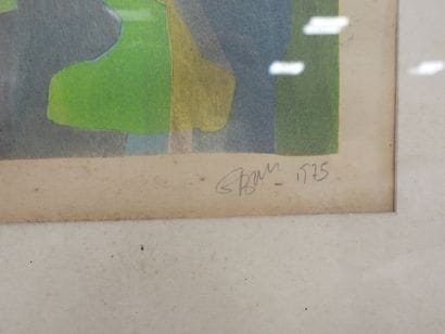 ABSTRACTION LYRIQUE. Lithographie signée...