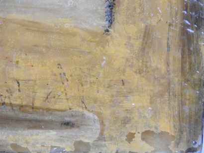 ECOLE XXe. Composition abstraite. Peinture...