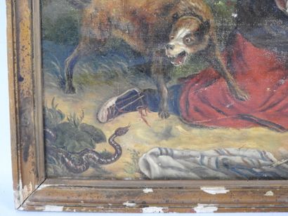 Nineteenth century school. The attack of...