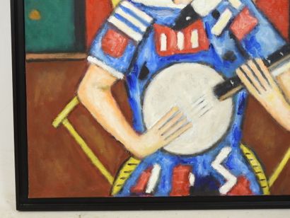 Roland CHANCO (1914-2017): Mathilde au Banjo....