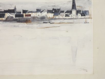 Jean-Paul FERRON (Né en 1941) : Village sur...